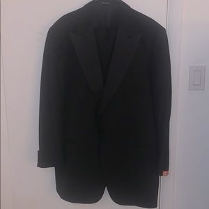 Ermenegildo Zegna Black Suspender Suit with Jacket